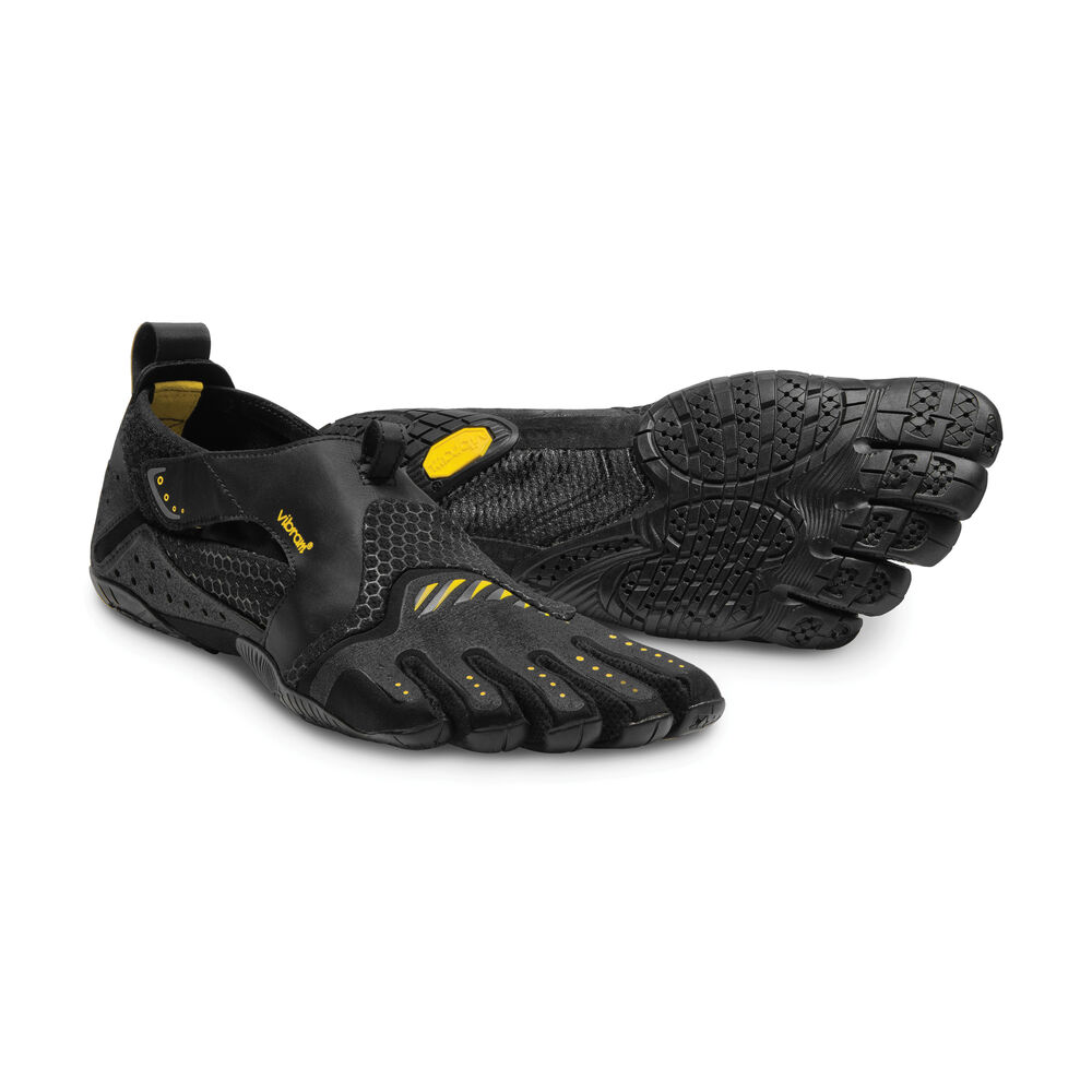 Vibram Fivefingers Signa Womens Water Shoes Black/Yellow Australia (TIS583649)